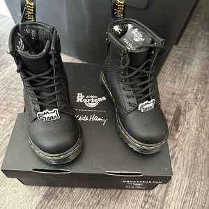 Used Toddler Kid's Dr. Martens Keith Haring Side Zipper Boots. Size 7c